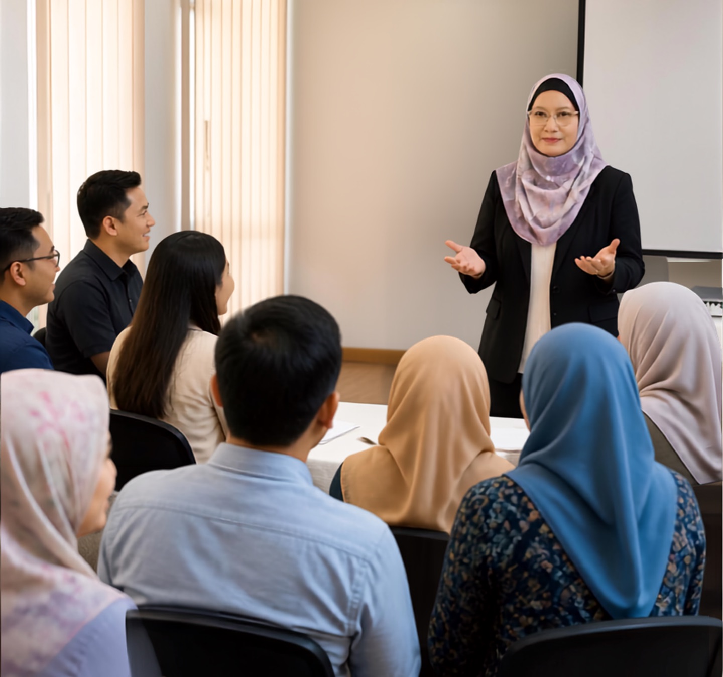 Facilitator leading a group workshop